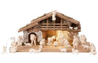 Rainell Nativity Set - 25 pieces - Alpine Stable with Lighting - 790658