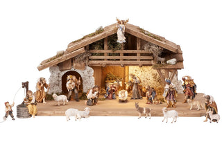 Rainell Nativity Set - 25 pieces - Alpine Stable with Lighting - 790658