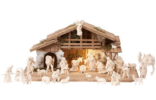 Rainell Nativity Set - 30 pieces - Alpine Stable with Lighting - 790660