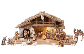 Rainell Nativity Set - 30 pieces - Alpine Stable with Lighting - 790660