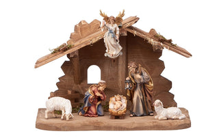 Rainell Nativity Set - 8 pieces - Tyrol Stable for Holy Family - 790704