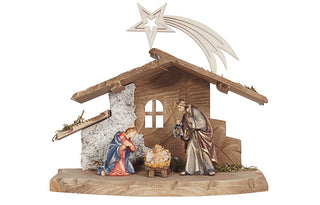 Rainell Nativity Set - 4 pieces-Tyrol Stable for Holy Family with Comet - 790706