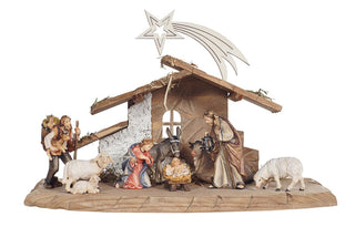 Rainell Nativity Set - 9 pieces - Tyrol Stable with Comet - 790709
