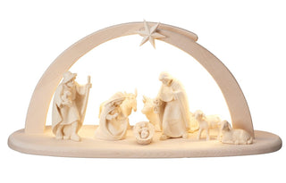 PEMA Nativity Set - 10 pieces - Leonardo Stable with Lighting - 795757