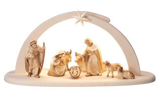 PEMA Nativity Set - 10 pieces - Leonardo Stable with Lighting - 795757