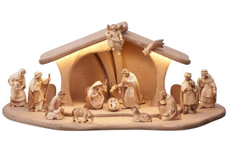 PEMA Nativity Set - 17 pieces - Luce Stable with LED - 795781