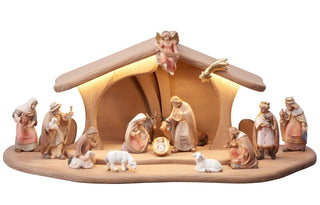 PEMA Nativity Set - 17 pieces - Luce Stable with LED - 795781