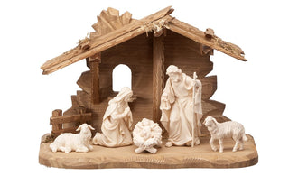 Mahlknecht Nativity Set - 7 pieces - Tyrol Stable for Holy Family - 797704