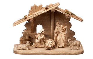 Mahlknecht Nativity Set - 7 pieces - Tyrol Stable for Holy Family - 797704