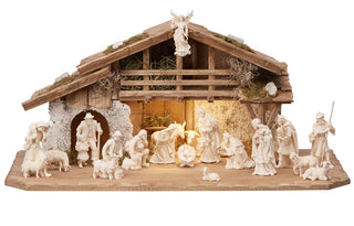 Kostner Nativity Set - 20 pieces - Alpine Stable with Lighting - 801656