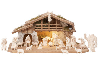 Kostner Nativity Set - 25 pieces - Alpine Stable with Lighting - 801658
