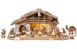 Kostner Nativity Set - 25 pieces - Alpine Stable with Lighting - 801658