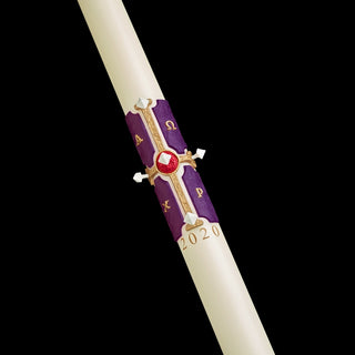 Cross of Lamb Paschal Candle 1 1/2 x 34 (2) - 80861020