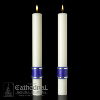 Messiah Complementing Altar Candles  2" X 17" (Pair) - 80986956