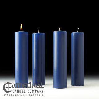Church Advent Stearine Pillar Candle Set - C-CHURCH-ADVENT-SP