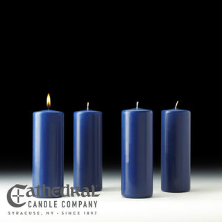 Church Advent Stearine Pillar Candle Set - C-CHURCH-ADVENT-SP