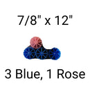 Advent Candle Set - 3 blue, 1 rose - 7/8" x 12" - Hollow Core - 82700