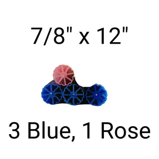 Advent Candle Set - 3 blue, 1 rose - 7/8" x 12" - Hollow Core - 82700