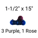 Advent Candle Set - 3 purple, 1 rose - 1-1/2" x 15" - Hollow Core - 83000