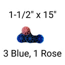 Advent Candle Set - 3 blue, 1 rose - 1-1/2" x 15" - Hollow Core - 83002