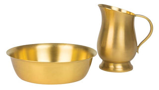 Pitcher & Bowl, Gold Plate - 8380G