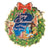 Merry Christmas and Happy New Year Wreath Shaped Plaque - 12" - 8391