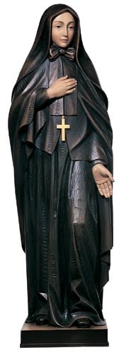 839 Mother Cabrini Statue - Wood Carved