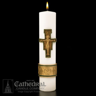 84601101 Cross of St. Francis Christ Candle