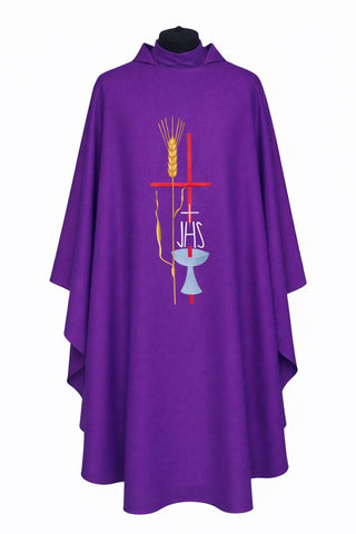 CROSS CHALICE & WHEAT CHASUBLE - 857CHASUBLE