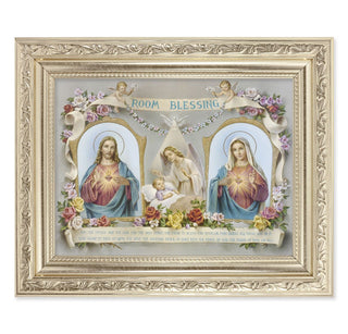 Baby Room Blessing Print in Silver Ornate Frame - 8.25 x 10.25" - 863-390