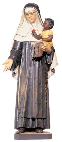 907-1 St Katherine Drexel Statue - Wood Carved