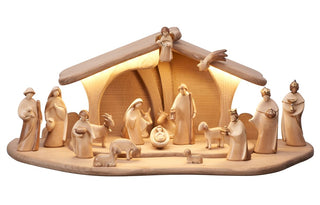 Leonardo Nativity Set - 20 pieces - Luce Stable with LED - 910857