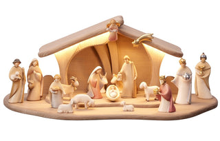 Leonardo Nativity Set - 20 pieces - Luce Stable with LED - 910857