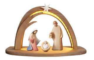 Leonardo Nativity Set - 5 pieces - Stella Stable with Lighting - 910862
