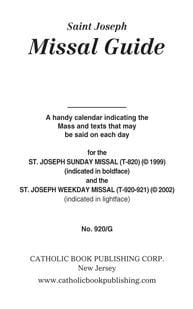 Missal Guide For 2023 - 920/G