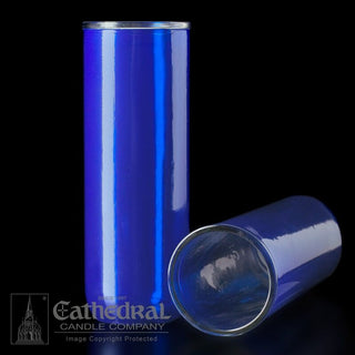 5-6-7 GLASS INSERT GLOBE BLUE