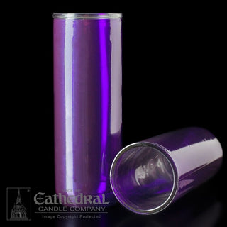 5-6-7 GLASS INSERT GLOBE PURPLE