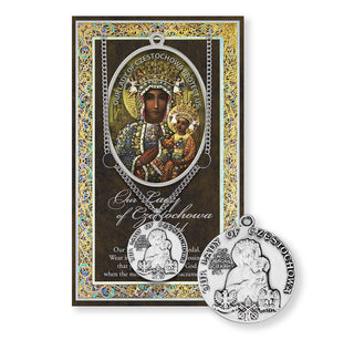 Our Lady Of Czestochowa Pewter Medal - 24" Chain - 950-223