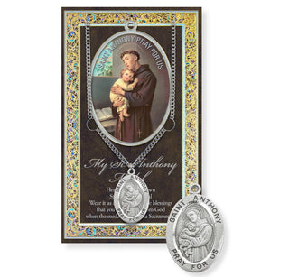 St. Anthony Pewter Medal - 24" Chain - 950-300