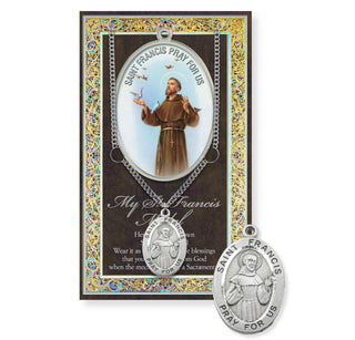 St. Francis Pewter Medal - 24" Chain - 950-310