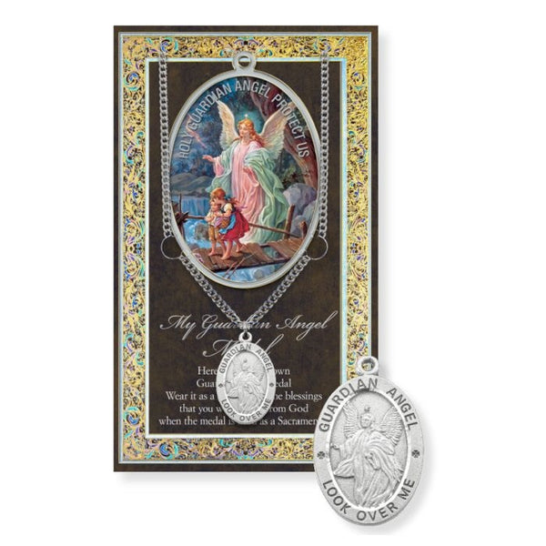 GUARDIAN ANGEL MEDAL W/18" CHAIN - 950-350