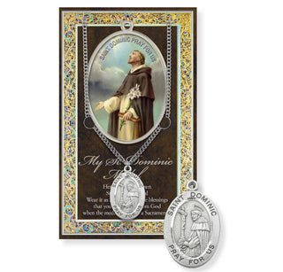 St. Dominic Pewter Medal - 24" Chain - 950-428