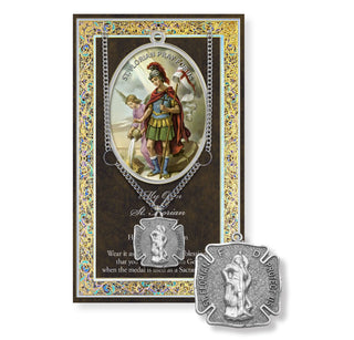 St. Florian Pewter Medal - 24" Chain - 950-440