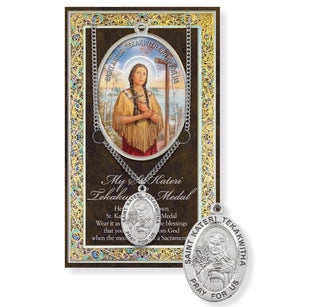 St. Kateri Tekakwitha Pewter Medal - 24" Chain - 950-474