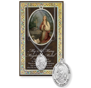 St. Mary Magdalene Pewter Medal - 18" Chain - 950-496