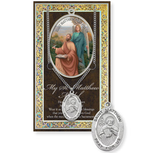 St. Matthew Pewter Medal - 24" Chain - 950-500
