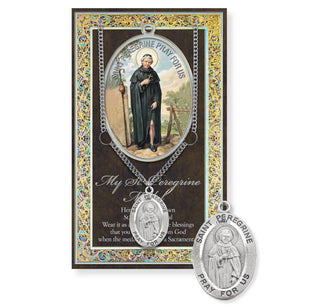 St. Peregrine Pewter Medal - 24" Chain - 950-514