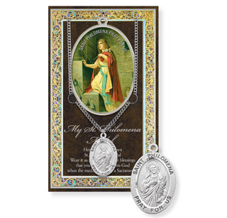 St. Philomena Pewter Medal - 18" Chain - 950-520