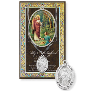 St. Raphael Pewter Medal - 24" Chain - 950-526