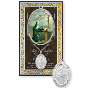 St. Rita Pewter Medal - 18" Chain - 950-532